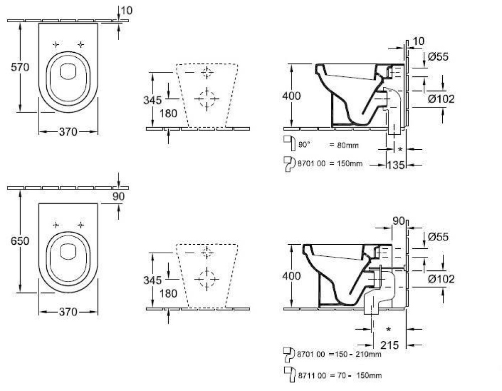 Villeroy&Boch Omnia Architectura 567610R1 Унитаз напольный (альпийский белый)