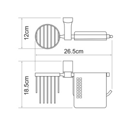 Держатель туалетной бумаги WasserKRAFT Exter (K-5259) бронза