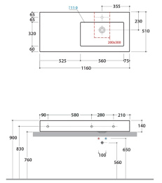 Раковина накладная Globo Incantho (IN116DA.BI*0) белый