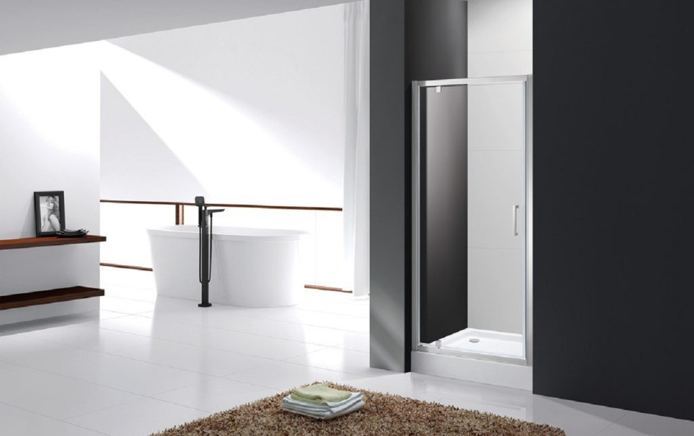 Фото Душевая дверь в нишу Cezares Molveno MOLVENO-BA-1-90-C/P-Cr-IV, 90 х 190 см, стекло прозрачное/матов