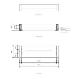 Полочка для душа Decor Walther Brick (0593700), хром