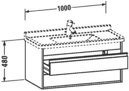 Тумба подвесная Duravit Ketho KT664504949, белый