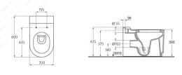 Ideal Standard Moments K312601 Унитаз напольный