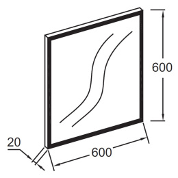 Зеркало Jacob Delafon Silhouette EB1423-S40, 60 х 60 см, лакированная рама насыщенный серый сатин