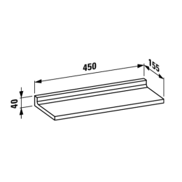Полочка Laufen Kartell 3853300840001, 45 см, настенная