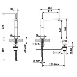 Смеситель для раковины Gessi Rettangolo (11927#031) хром