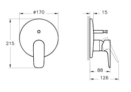 Смесители для душа Смеситель для душа Vitra X-Line (A42251EXP) хром