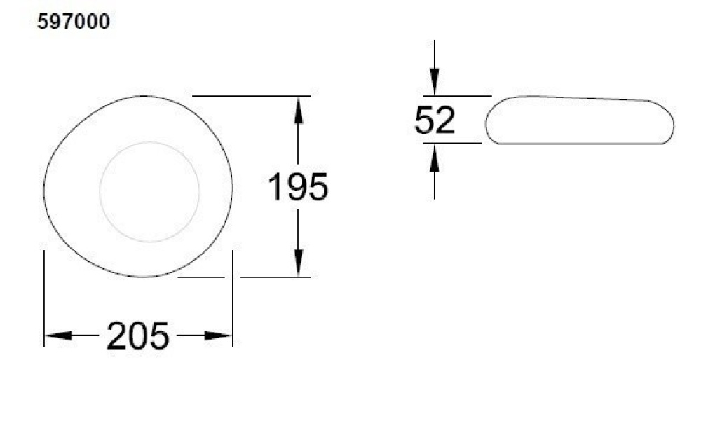 Villeroy&Boch Pure Stone 597000U9 Мыльница (серый камень)