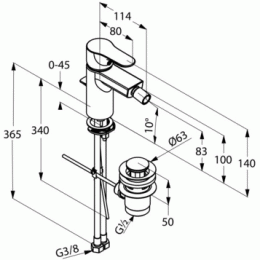 Смеситель для биде Kludi Objekta (324160575)