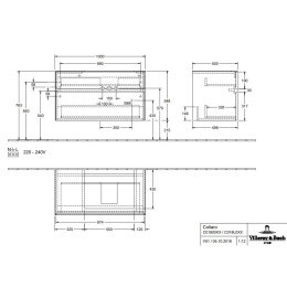 Villeroy Boch Collaro C01800VH Тумба под раковину 1000х500 мм (Arizona Oak)
