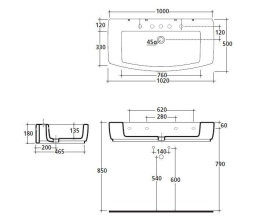 Фото Накладная раковина Galassia SA02 (8958)