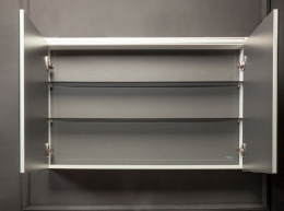 Фото Зеркальный шкаф 100х64см, антрацит глянец Armadi Art VALLESSI 546-A glossy