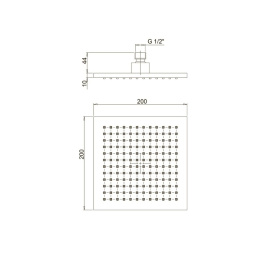 Фото Верхний душ Paini 50CR759TCASQE хром