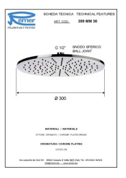 Фото Remer 359MM30CFPX Верхний душ Ø 300 мм (черный шлифованный хром)