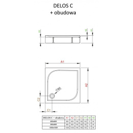 Акриловый поддон для душа Radaway Delos C 100x100x16 белый 4C11170-03