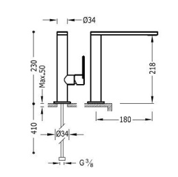 Фото Tres Class 20520502 Смеситель для раковины