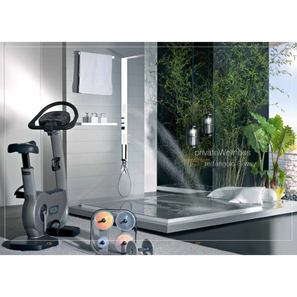 Душевая система Gessi Tremillimetri Rettangolo (39808#238) сталь полированная