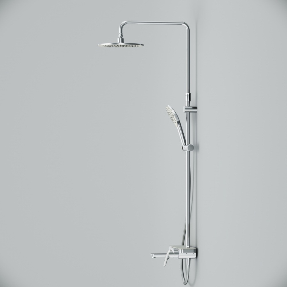 Фото Душевая система AM.PM Like F0780700 стойка с тропическим душем, смесителем, изливом, хром