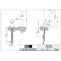 Смеситель для ванны Gessi Cono (45047#031) хром