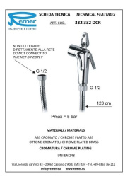 Remer SHOWERS RR 332 332DCR Набор (лейка, шланг)