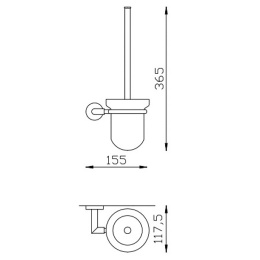 Фото Ершик для унитаза Nofer Line 16518.W Белый