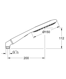 Фото Grohe Rainshower Icon 27639000 Душ ручной, 2 вида струи
