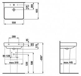 Раковина Laufen Pro S 8.1096.2.000.104.1