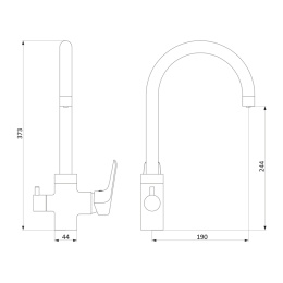 RedBlu by Damixa 820700000 Origin Evo, смеситель для кухни с каналом питьевой воды