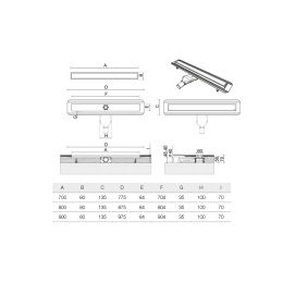 Фото Душевой лоток Oli OLIFILO 300312 стандарт 80 см
