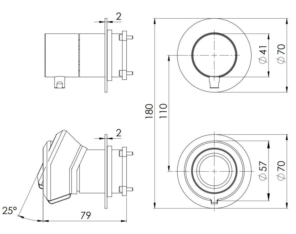 Фото Смеситель для душа Remer Element ET92PWB