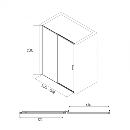 Душевая дверь Alex Baitler AB61C150