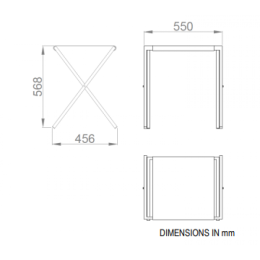 Фото Стул для багажа Nofer 18117.B нерж. сталь и искусственная кожа