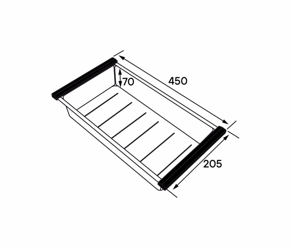 Коландер Paulmark Advance (A450-BS) брашированная нержавеющая сталь