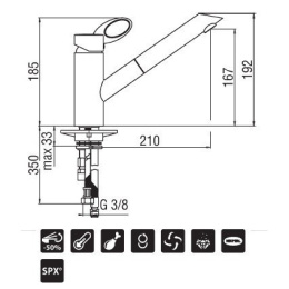 NOBILI Oz OZ117/8CS Смеситель для кухни (хром/сатин)