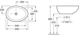 Раковина 718400R2 VILLEROY&BOCH AVEO