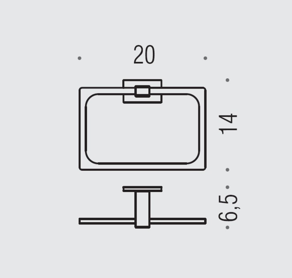 Colombo Design LOOK B1631.BM Кольцо для полотенца (белый матовый)