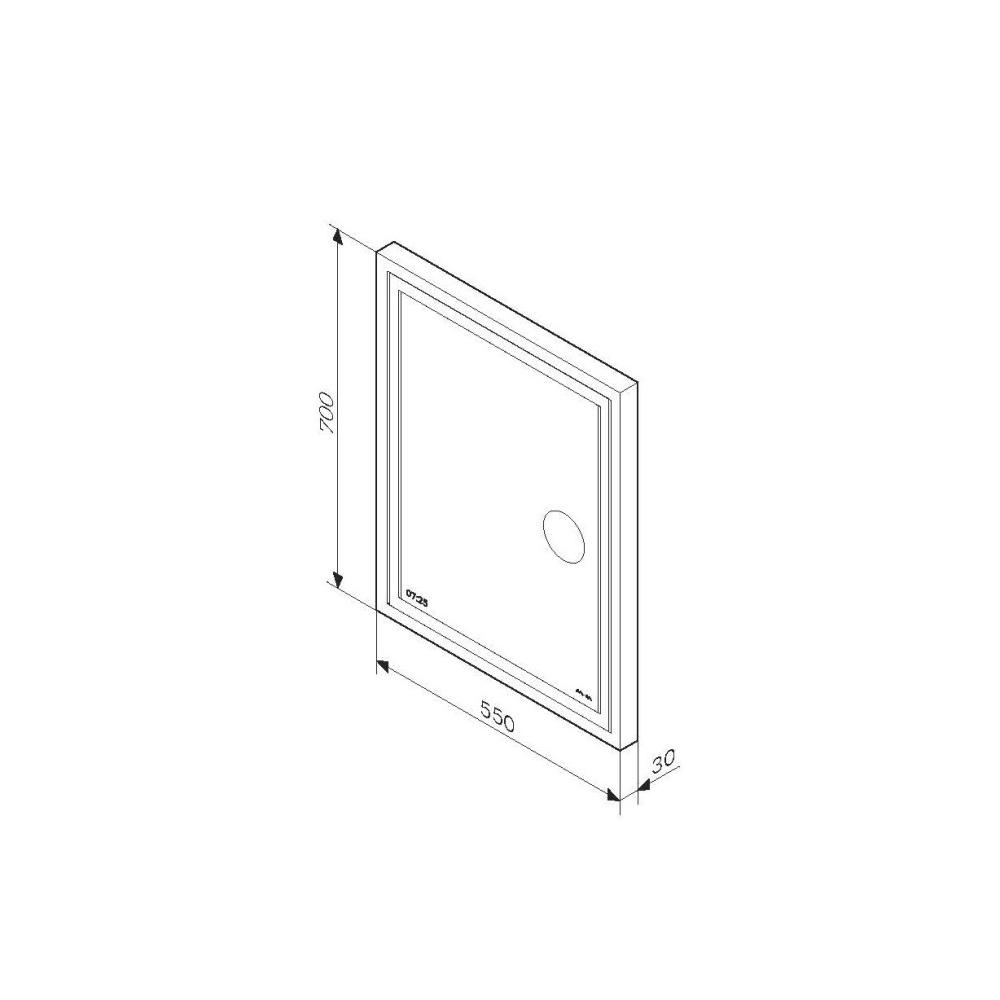Зеркало с LED-подсветкой Am.Pm Gem (M91AMOX0553WG)