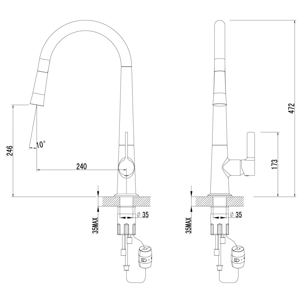 Смеситель для кухонной мойки Lemark Soul (LM6001C)