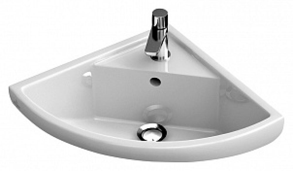 Фото Раковина угловая укороченная 53743101 VILLEROY&BOCH Omnia architectura, 415 мм длина боковой стороны