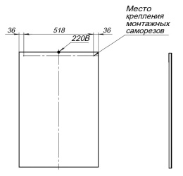 Зеркало Aquanet Lino (00253905) Белый