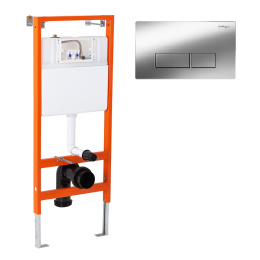 Фото Инсталляция для подвесного унитаза в комплекте с клавишей смыва BelBgano BB097SET.Q.CR