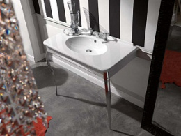 Раковина консоль Kerasan Retro 1049K0 на хромированных ножках (100 см)