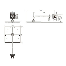Фото Верхний душ Toto DBX114CAMRVE