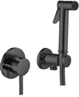 Фото Гигиенический душ со смесителем Paffoni Light KITDUP110NO Черный матовый