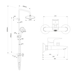 Душевая система со смесителем Damixa Origin Evo 2 (408781400) хром