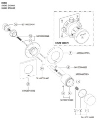 Вентили и переключатели Переключатель Keuco Ixmo 59548010002, хром