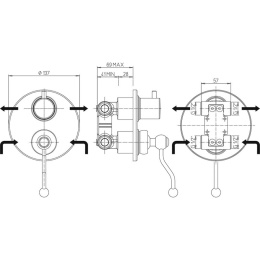 Фото Смеситель для ванны Paini Duomo 88F36911 бронза