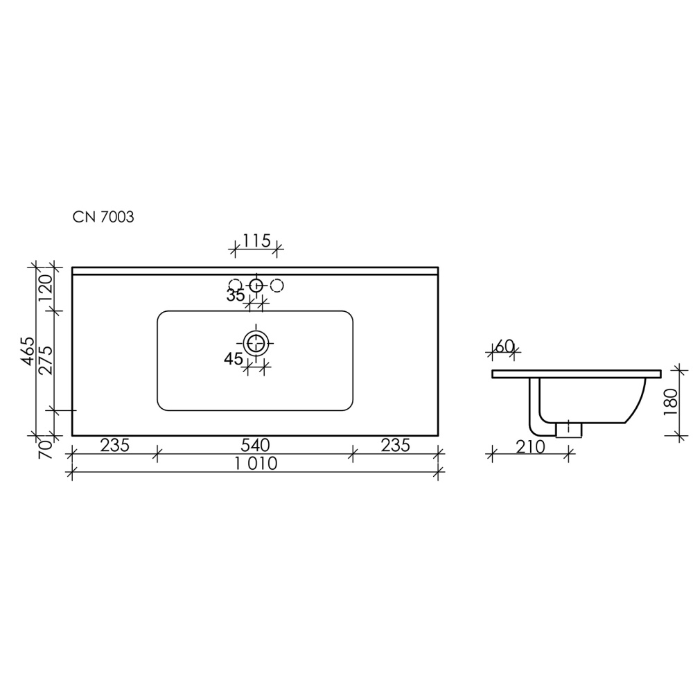 Раковина Ceramicanova Element 102 CN7003 накладная