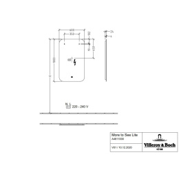 Зеркало Villeroy & Boch More to See One A4611000 60х100 c подсветкой