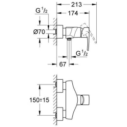 Grohe Europlus 33577001 Смеситель для душа (хром)
